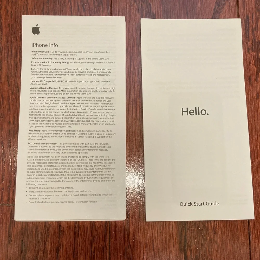 Empty Apple iPhone 5 16GB EMPTY BOX with Quick Start Guide